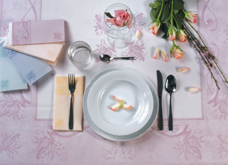 Tovaglia e Tovagliolo Carta Secco ROMANCE